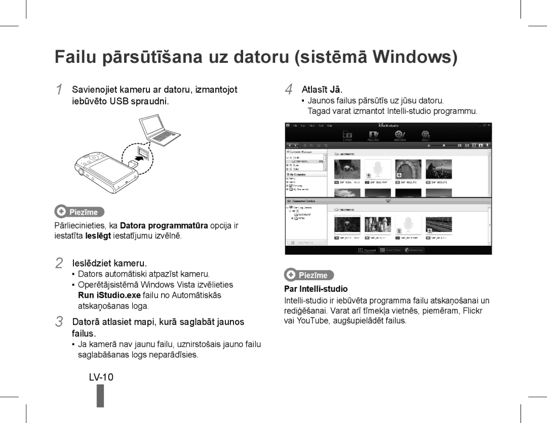 Samsung EC-PL90ZZBDRVN, EC-PL90ZZBPRE1, EC-PL90ZZBARE1, EC-PL90ZZBPEE1 Failu pārsūtīšana uz datoru sistēmā Windows, LV-10 