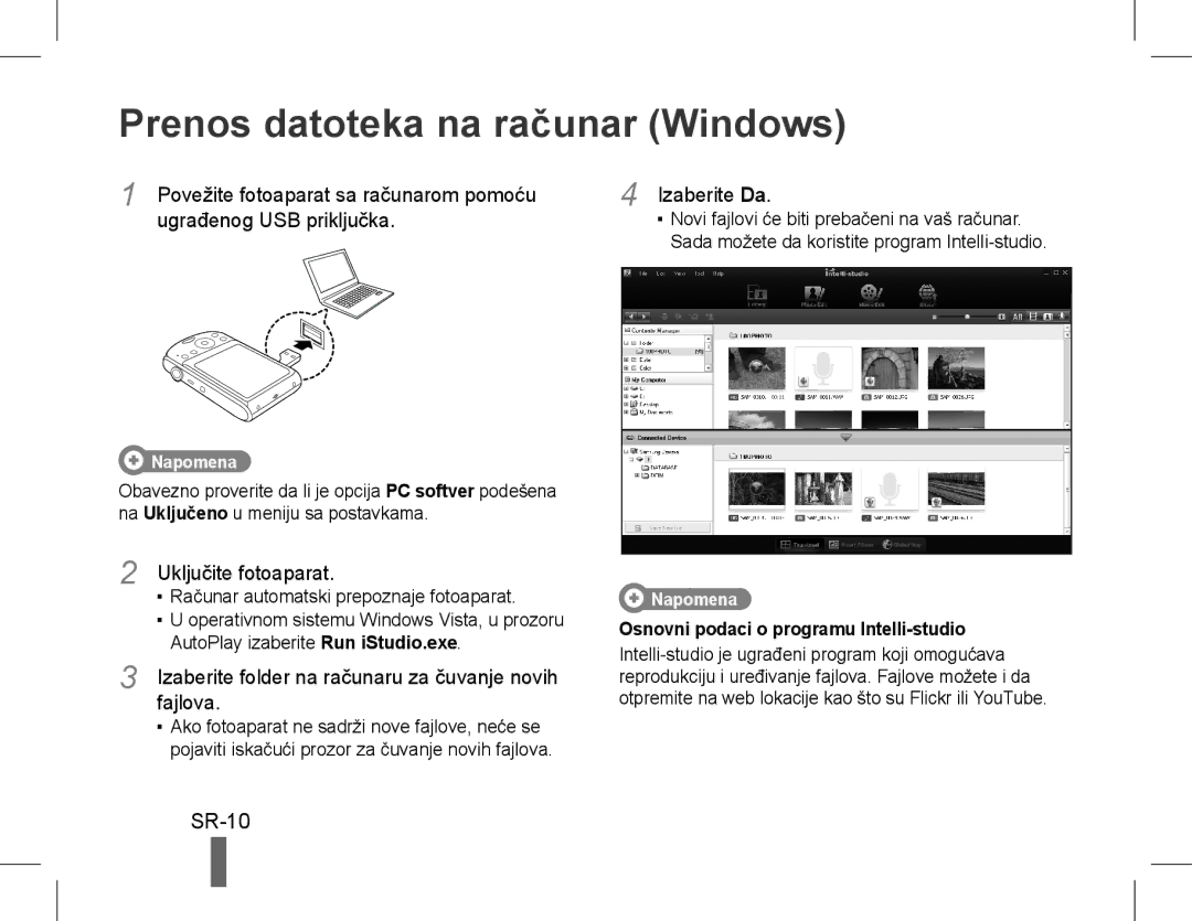 Samsung EC-PL90ZZDPRME, EC-PL90ZZBPRE1, EC-PL90ZZBARE1, EC-PL90ZZBPEE1 manual Prenos datoteka na računar Windows, SR-10 