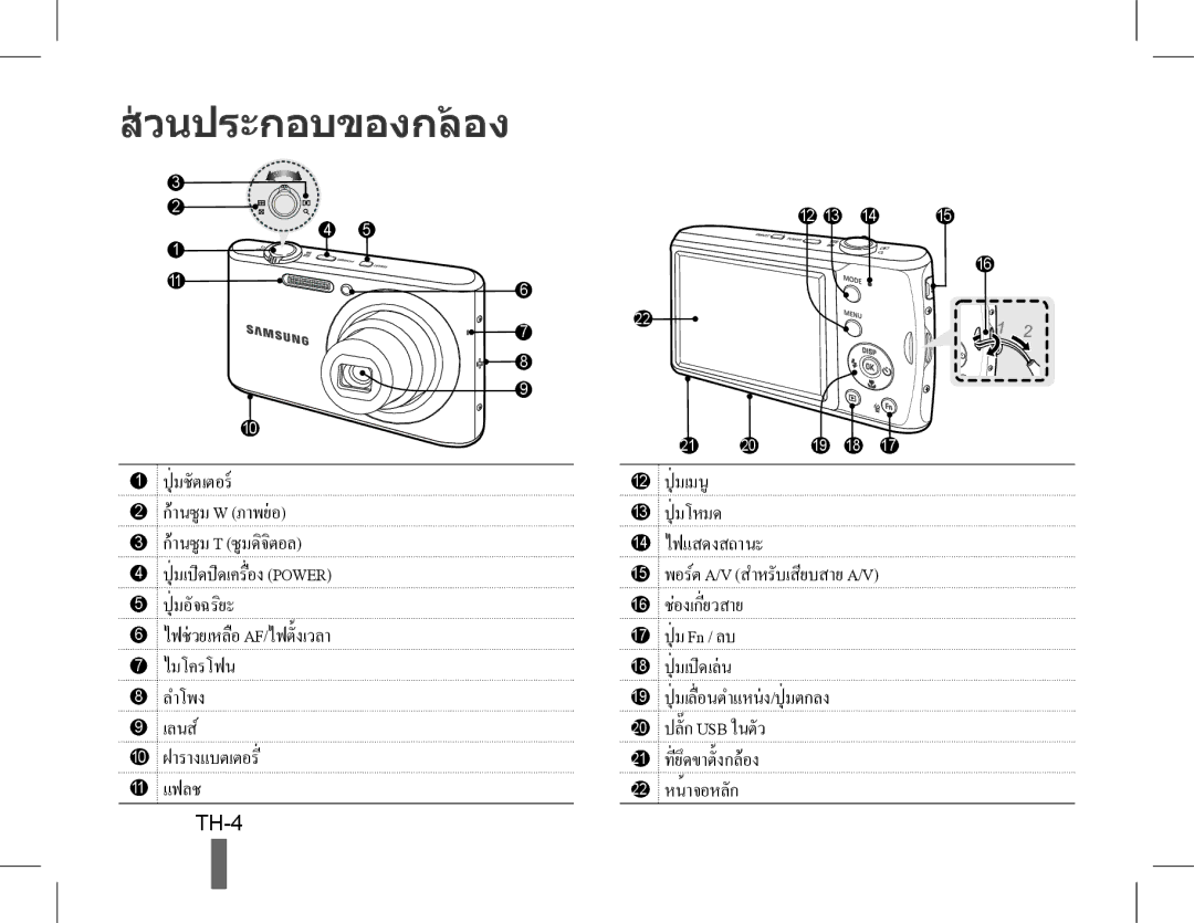 Samsung EC-PL90ZZDARIR, EC-PL90ZZBPRE1, EC-PL90ZZBARE1, EC-PL90ZZBPEE1, EC-PL90ZZBPAE1, EC-PL90ZZBAAIT วนประกอบของกลอง, TH-4 