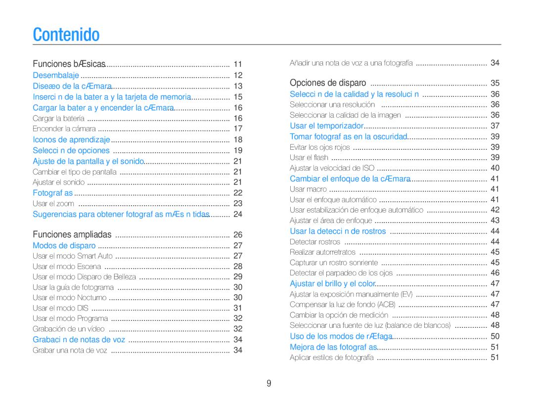 Samsung EC-PL90ZZBPEE1, EC-PL90ZZBPRE1, EC-PL90ZZBAAGB manual Contenido 