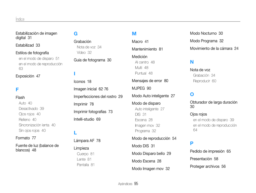 Samsung EC-PL90ZZBPRE1, EC-PL90ZZBPEE1, EC-PL90ZZBAAGB manual Índice 