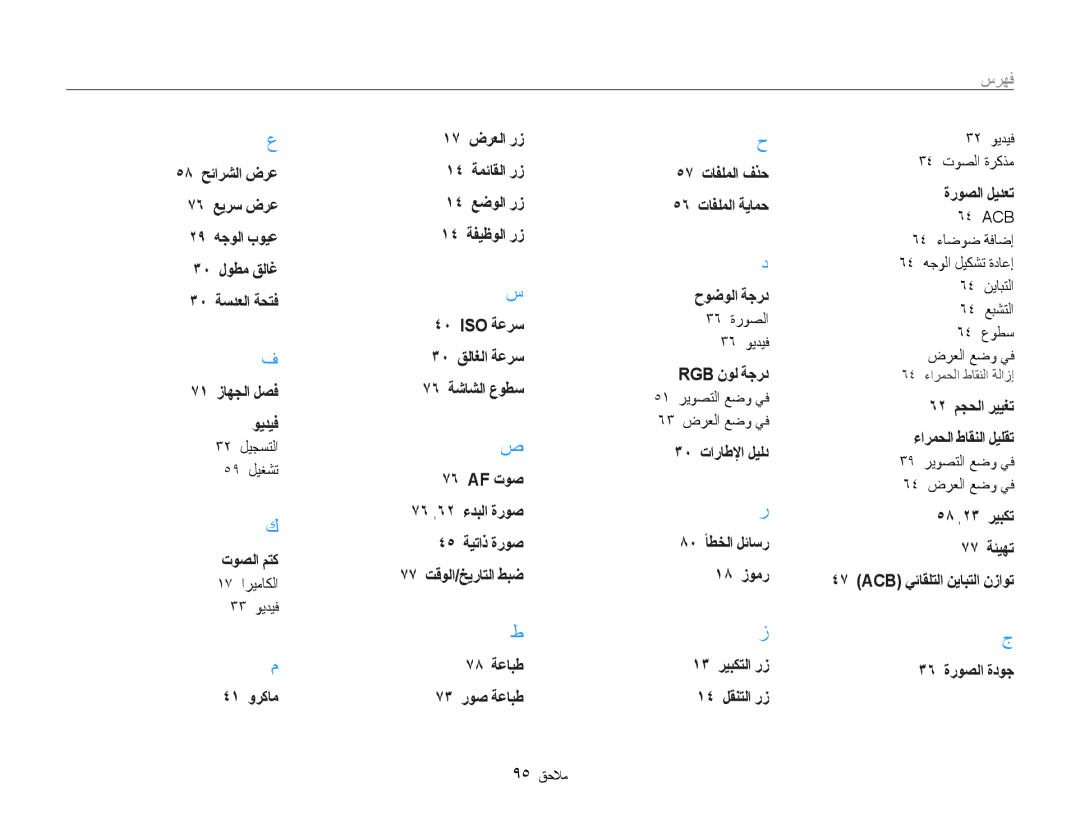 Samsung EC-PL90ZZBPASA, EC-PL90ZZBPRE1, EC-PL90ZZBPEE1, EC-PL90ZZBPAE1, EC-PL90ZZBARSA, EC-PL90ZZDAEIR, EC-PL90ZZDPRME فهرس 