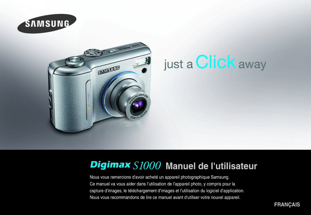 Samsung EC-S1000BBA/AS, EC-S1000SBA/FR, EC-S1000SBB/E1, EC-S1000BBA/FR, EC-S1000SBA/E1 manual Manuel de lutilisateur 