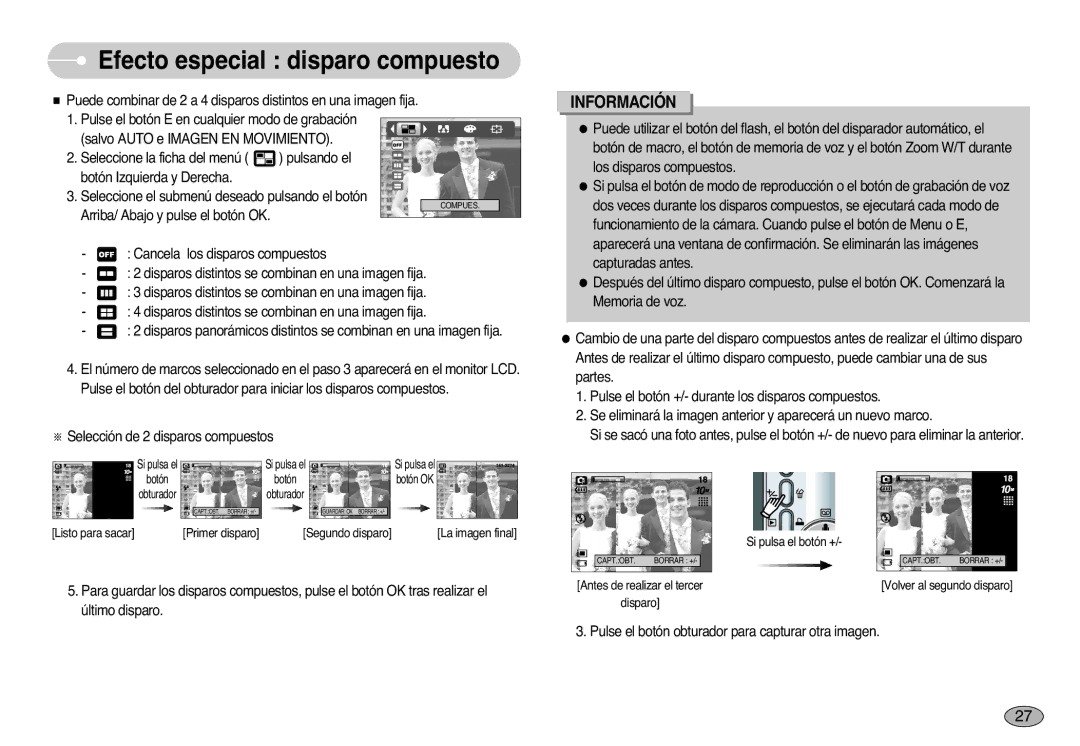 Samsung EC-S1000SBB/E1 manual Efecto especial disparo compuesto 