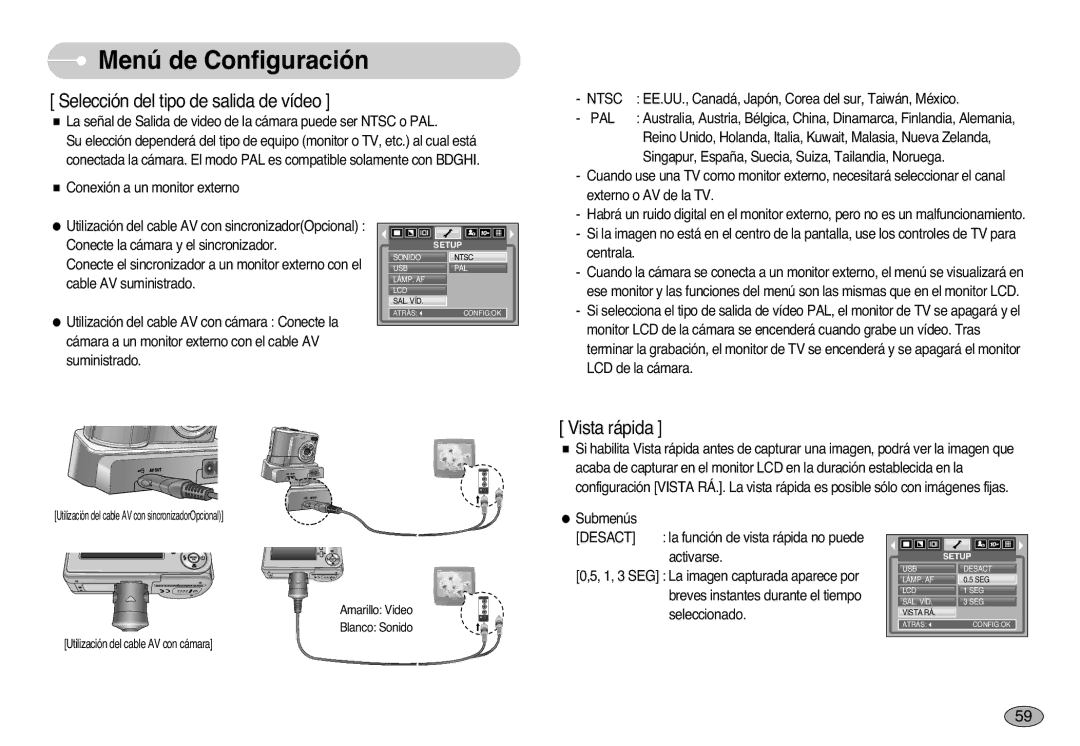 Samsung EC-S1000SBB/E1 manual Ntsc, Pal 