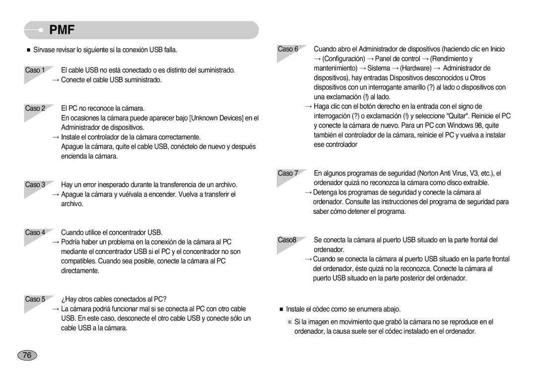 Samsung EC-S1000SBB/E1 manual Pmf 