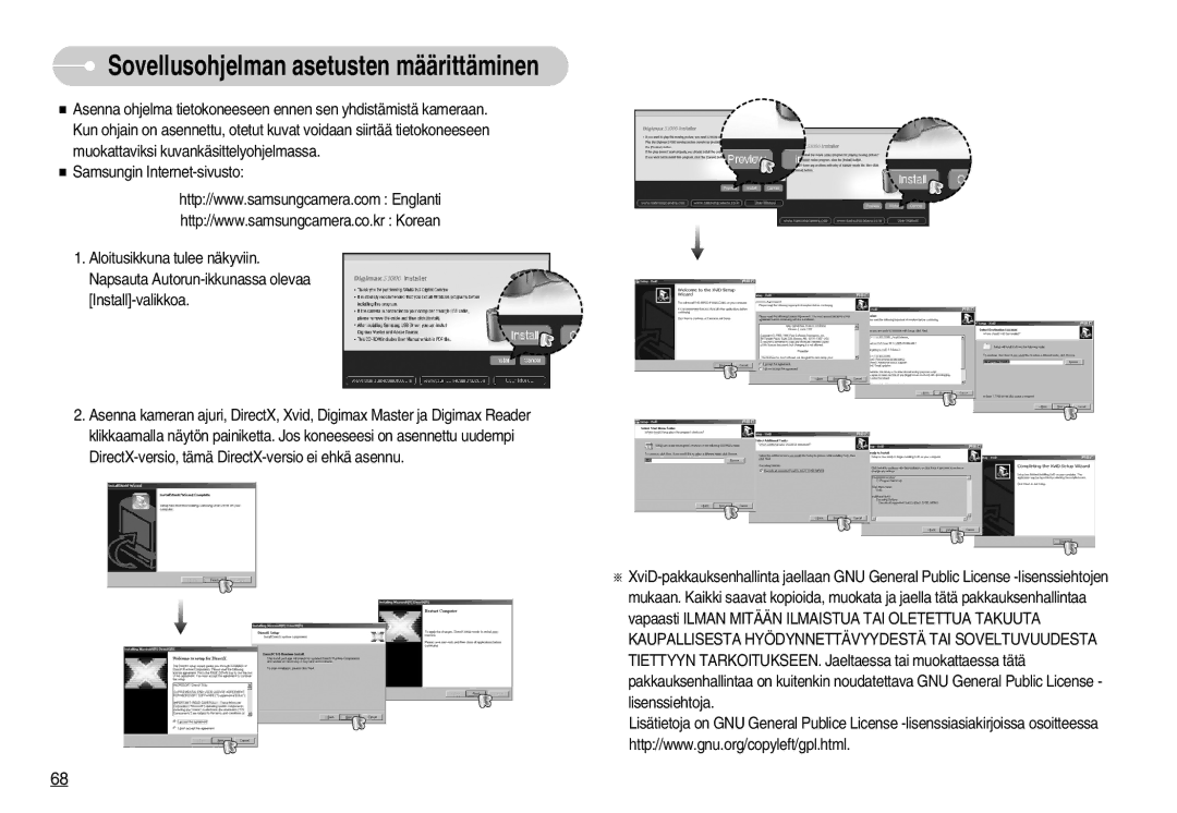 Samsung EC-S1000SBB/E1 manual Sovellusohjelman asetusten määrittäminen 