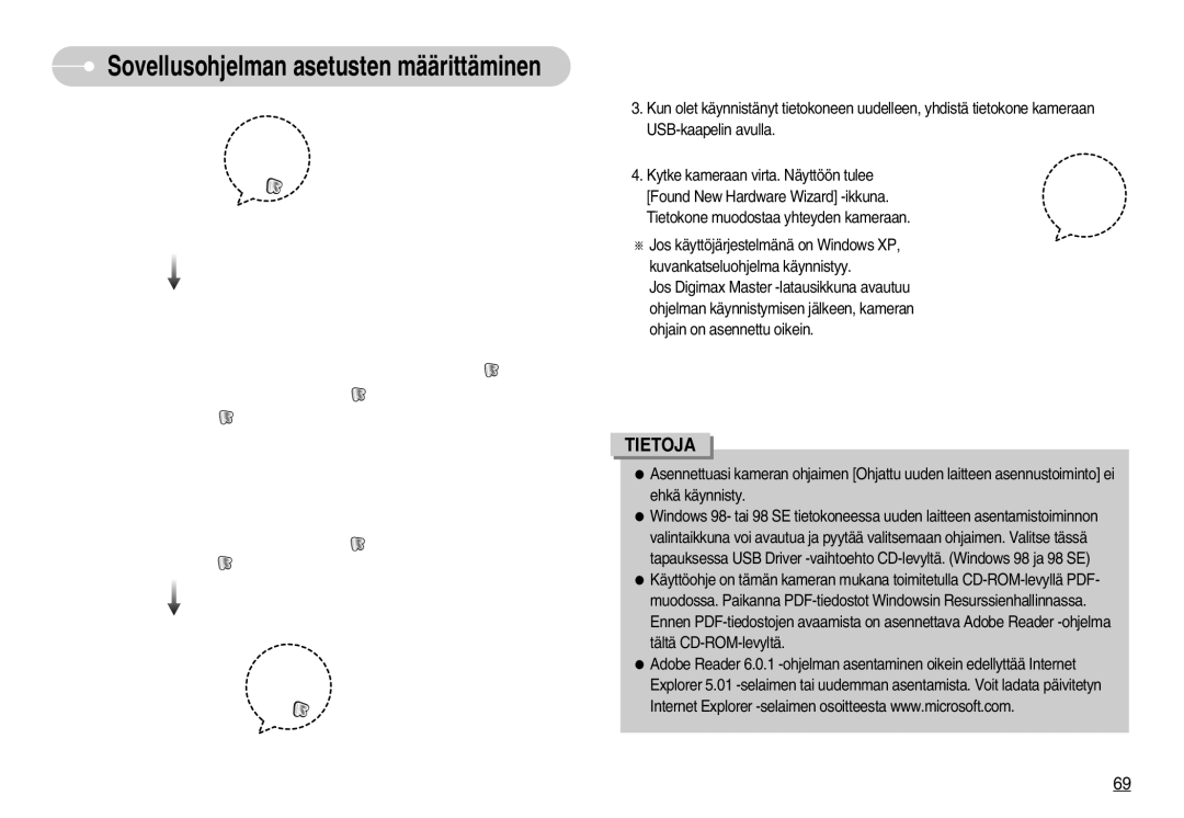 Samsung EC-S1000SBB/E1 manual Sovellusohjelman asetusten määrittäminen 