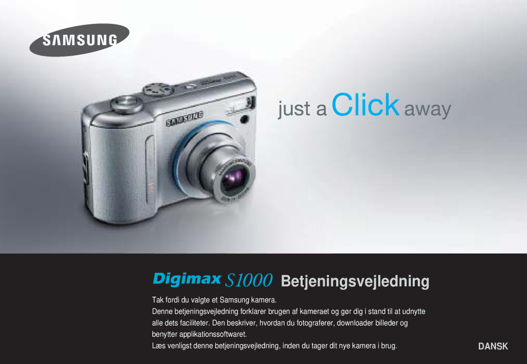 Samsung EC-S1000SBB/E1 manual Betjeningsvejledning 