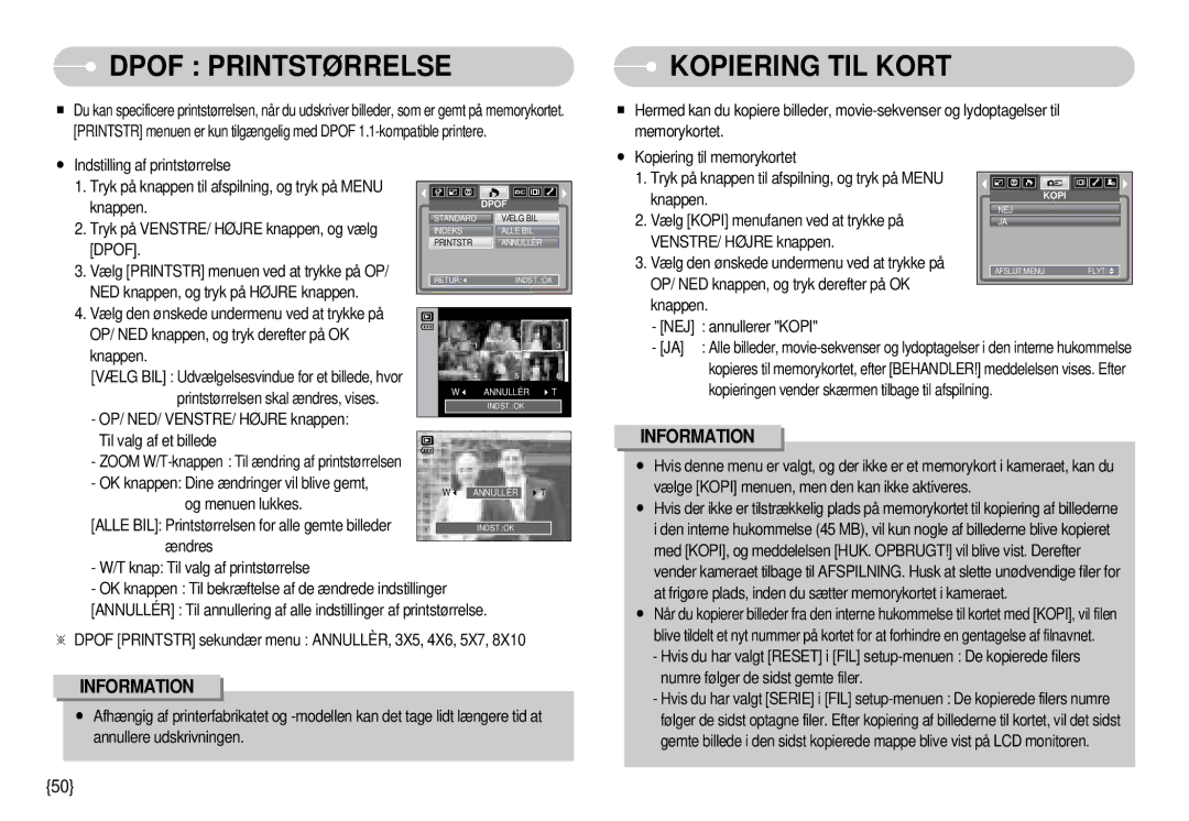 Samsung EC-S1000SBB/E1 manual Dpof Printstørrelse 