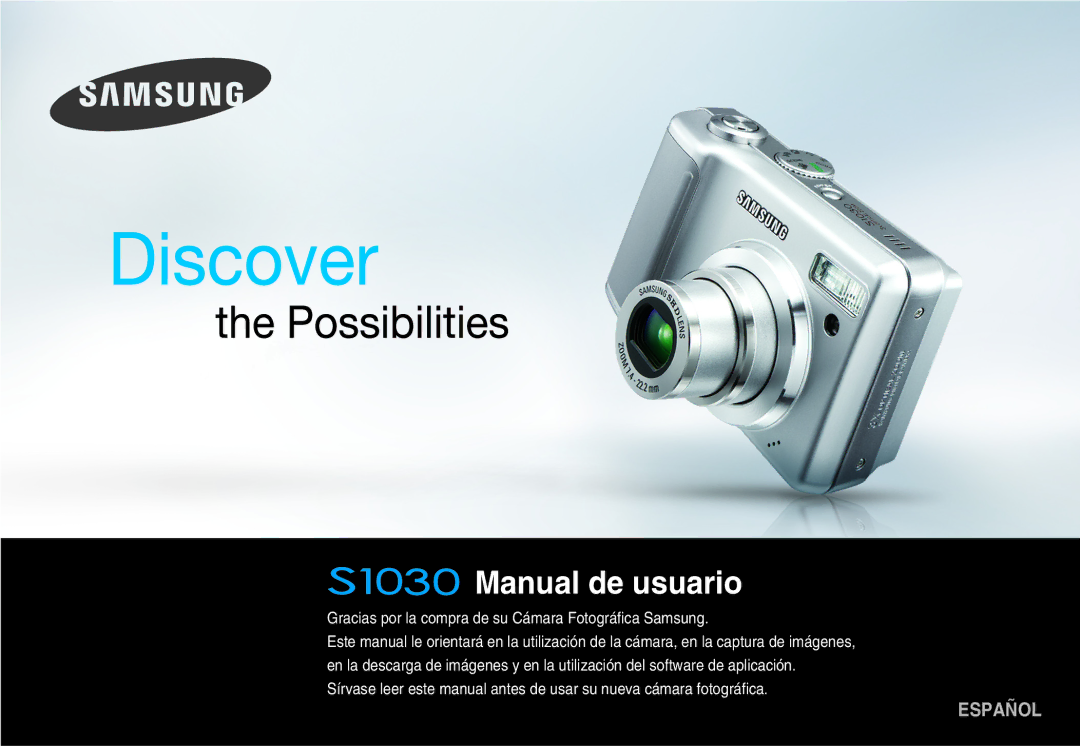 Samsung EC-S1030BDC/DE, EC-S1030SBA/E1, EC-S1030BBA/E1, EC-S1030BDA/AS, EC-S1030SBB/AS manual Manual de usuario 