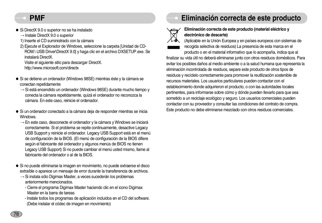 Samsung EC-S1030SBB/AS, EC-S1030SBA/E1, EC-S1030BDC/DE, EC-S1030BBA/E1, EC-S1030BDA/AS Eliminación correcta de este producto 