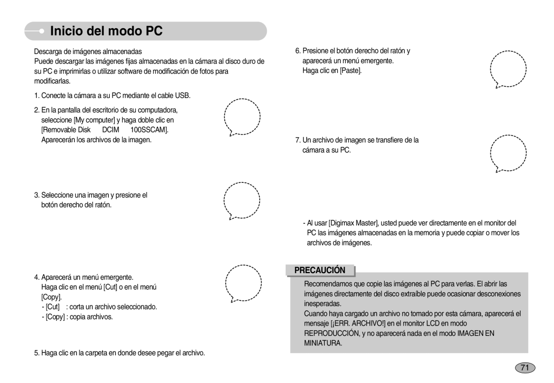 Samsung EC-S1030BDC/DE, EC-S1030SBA/E1, EC-S1030BBA/E1, EC-S1030BDA/AS, EC-S1030SBB/AS manual Precaución 