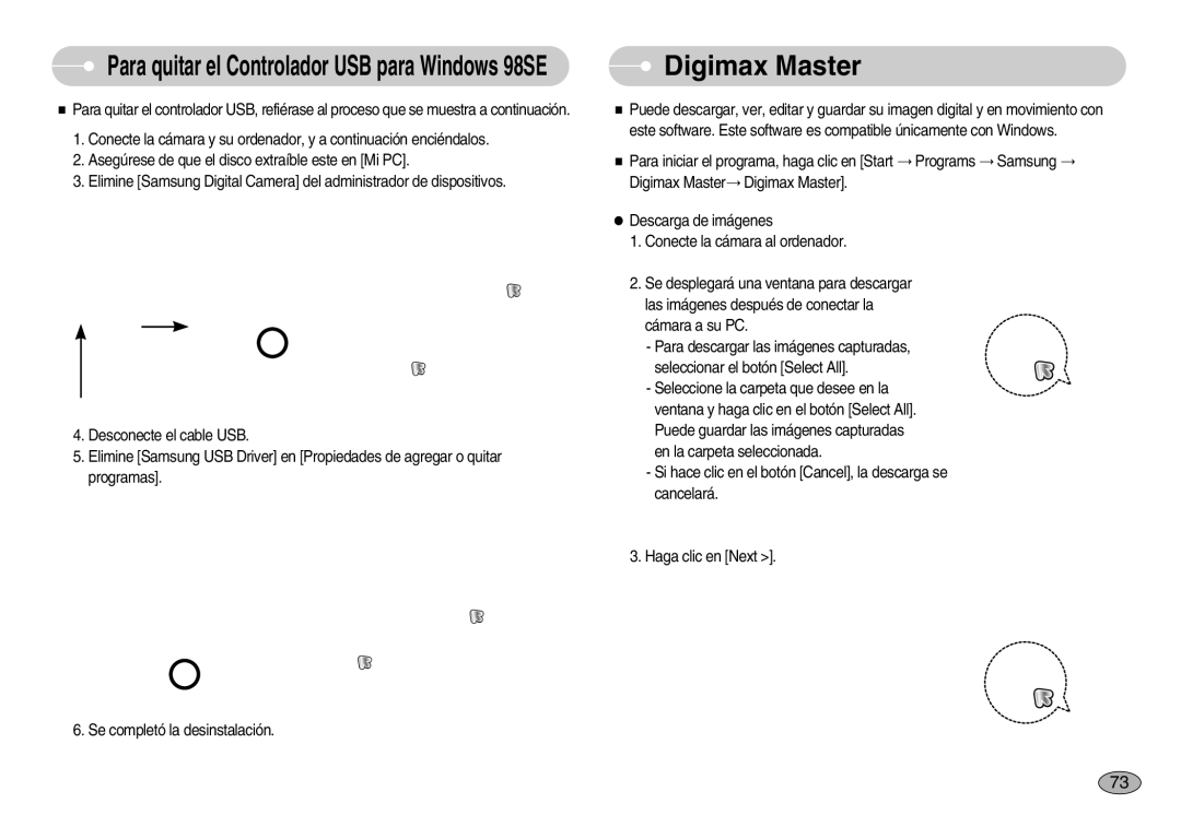 Samsung EC-S1030BDA/AS, EC-S1030SBA/E1, EC-S1030BDC/DE, EC-S1030BBA/E1, EC-S1030SBB/AS manual Digimax Master 