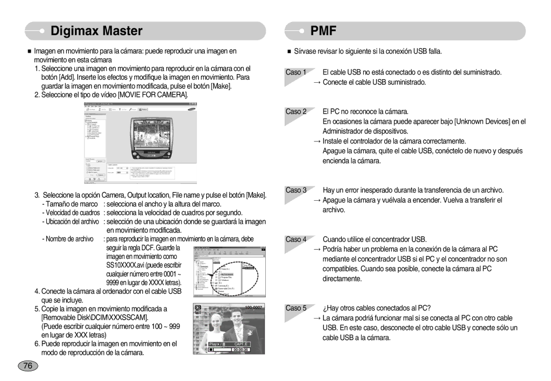 Samsung EC-S1030BDC/DE, EC-S1030SBA/E1, EC-S1030BBA/E1, EC-S1030BDA/AS, EC-S1030SBB/AS manual Pmf 