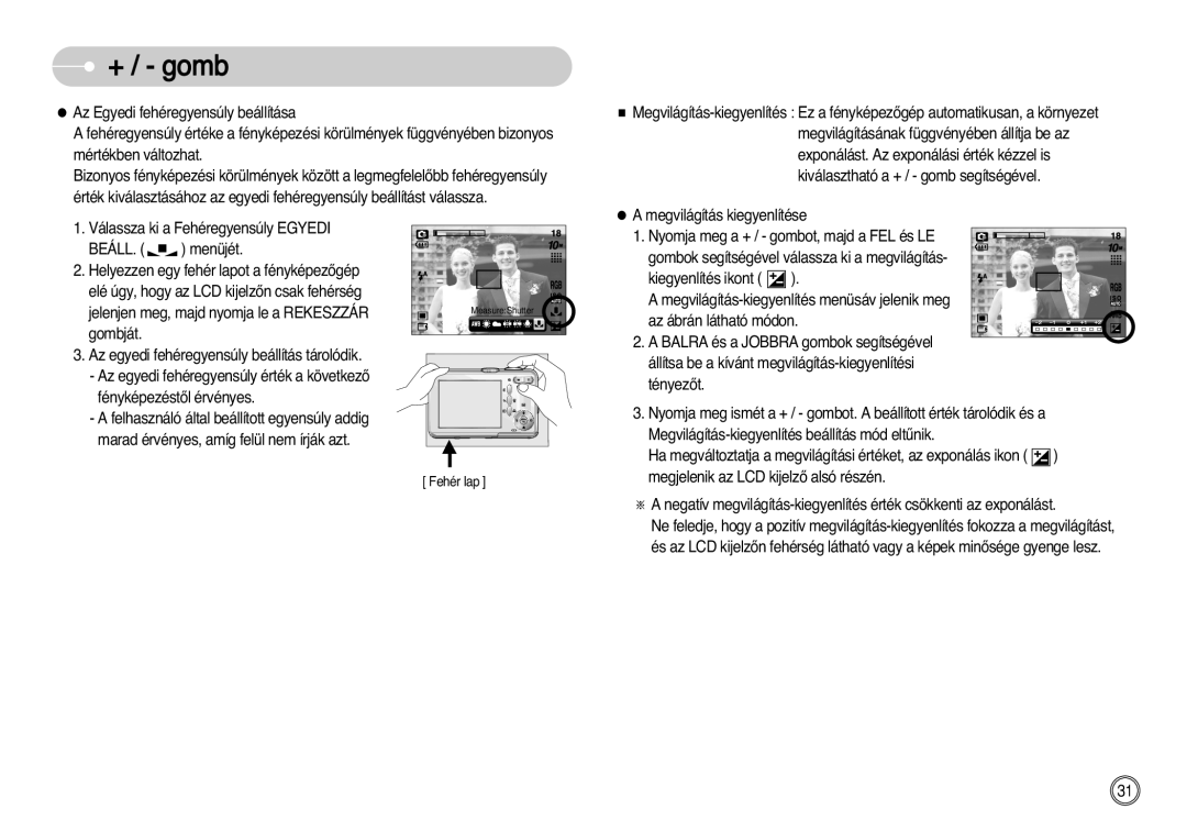 Samsung EC-S1030BDC/DE, EC-S1030SBA/FI, EC-S1030SBA/E1 manual Megjelenik az LCD kijelzŒ alsó részén 