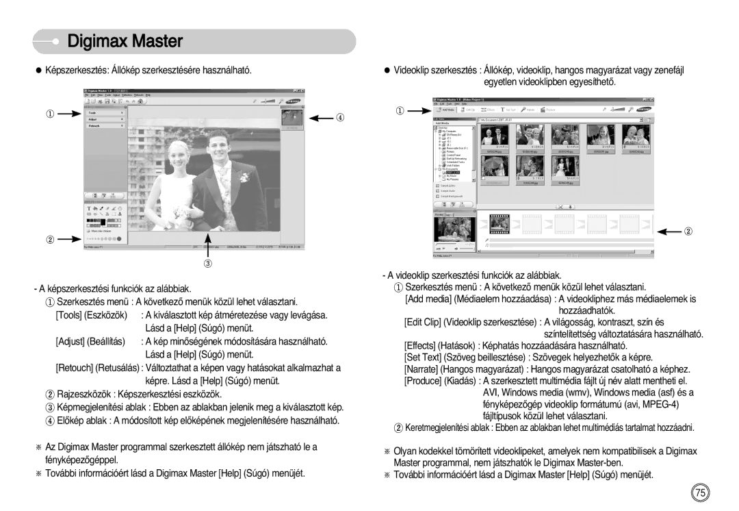 Samsung EC-S1030SBA/E1, EC-S1030SBA/FI, EC-S1030BDC/DE manual Digimax Master 