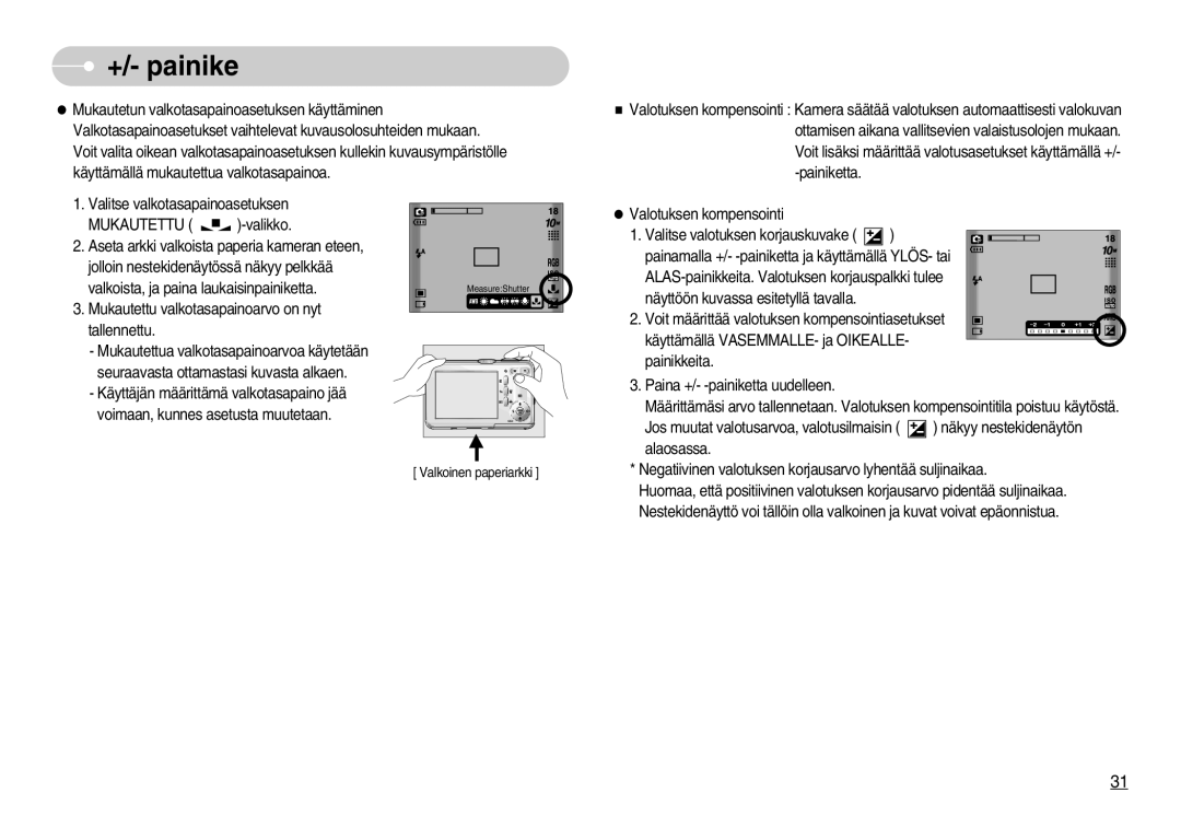 Samsung EC-S1030BBC/E2, EC-S1030SBA/FI, EC-S1030SDC/DE, EC-S1030BDC/DE, EC-S1030SBB/E2, EC-S1030SBC/E2 Valkoinen paperiarkki 