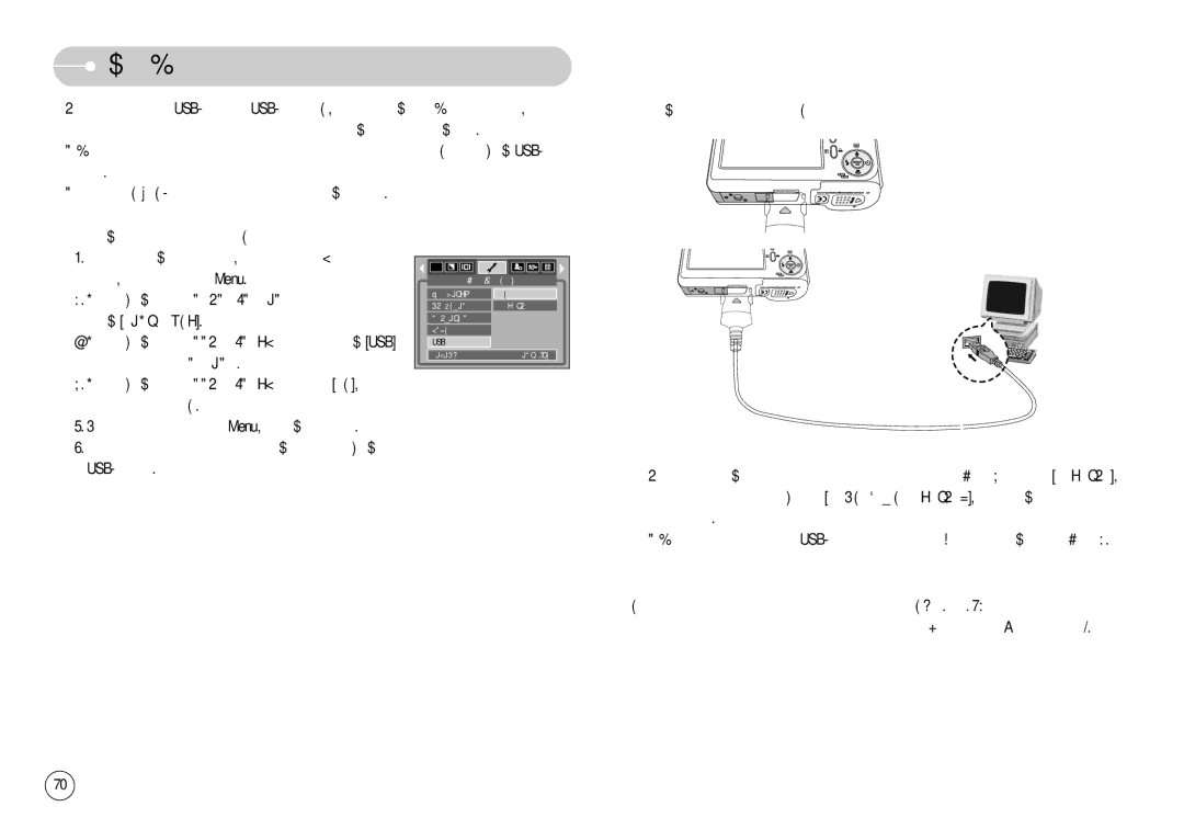 Samsung EC-S1030BBB/RU, EC-S1030SBB/RU, STW-S1030S, STW-S1030B, EC-S1030SBA/RU, EC-S1030BBA/RU manual Usb 