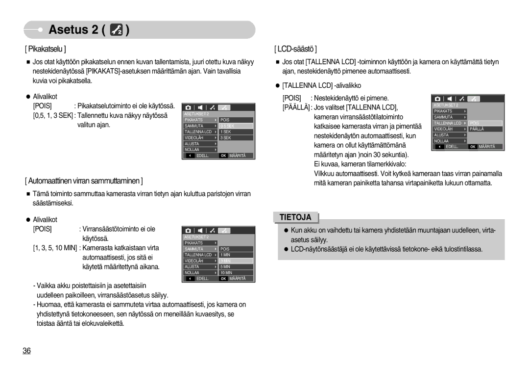 Samsung EC-S1050SDA/DE, EC-S1050BDA/DE, EC-S1050SBB/E2, EC-S1050BBB/E2, EC-S1050SFG/E2, EC-S1050BBC/E2 manual Pikakatselu 