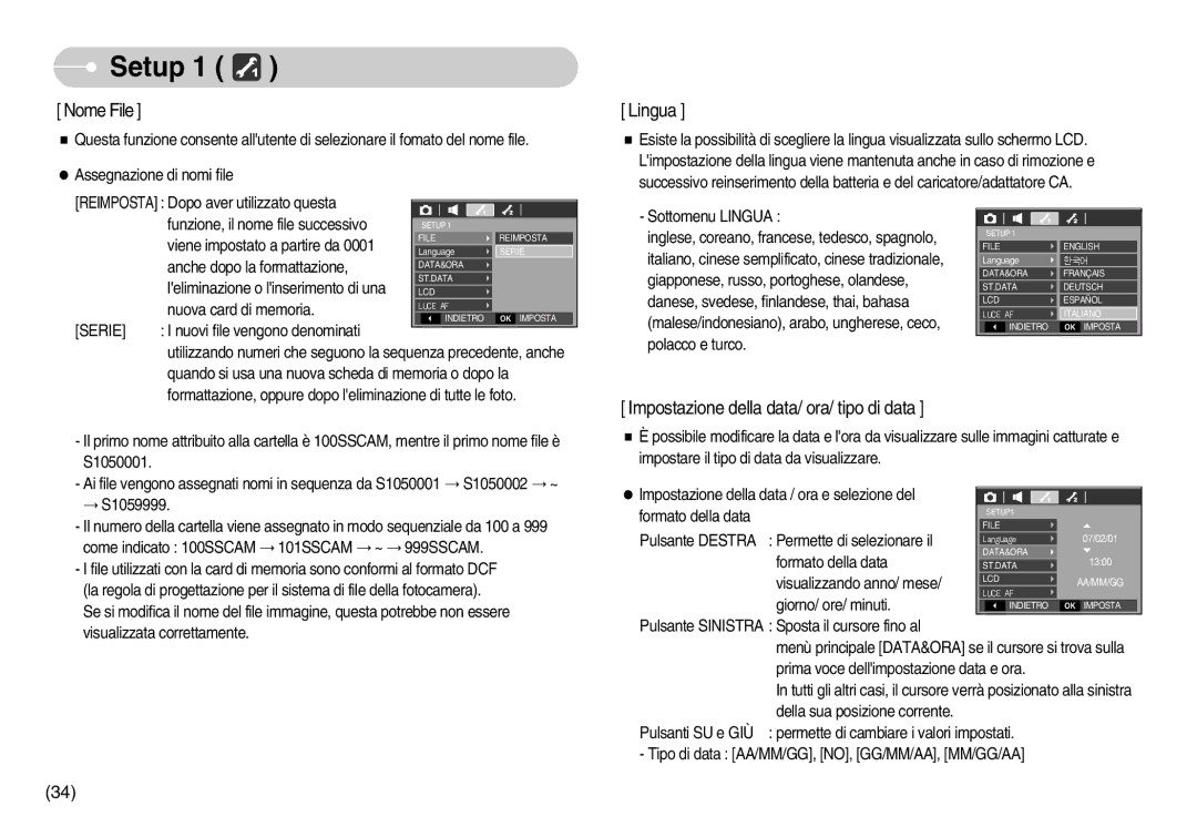 Samsung EC-S1050SBA/E1, EC-S1050BDA/DE, EC-S1050SDA/DE, STC-S1050S, EC-S1050SBA/IT, EC-S1050BBA/E1, STC-S1050B Setup, Nome File 