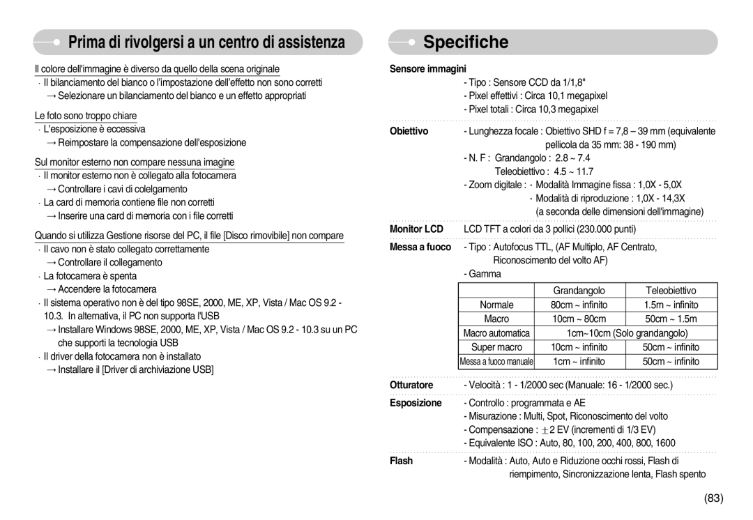 Samsung EC-S1050SBA/IT, EC-S1050BDA/DE, EC-S1050SDA/DE, STC-S1050S, EC-S1050BBA/E1, STC-S1050B Specifiche, Sensore immagini 