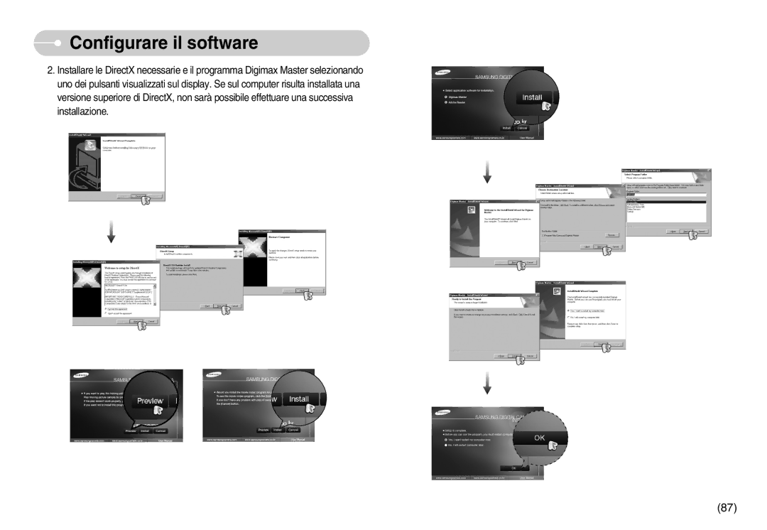 Samsung STC-S1050B, EC-S1050BDA/DE, EC-S1050SDA/DE, STC-S1050S, EC-S1050SBA/IT, EC-S1050BBA/E1 manual Configurare il software 