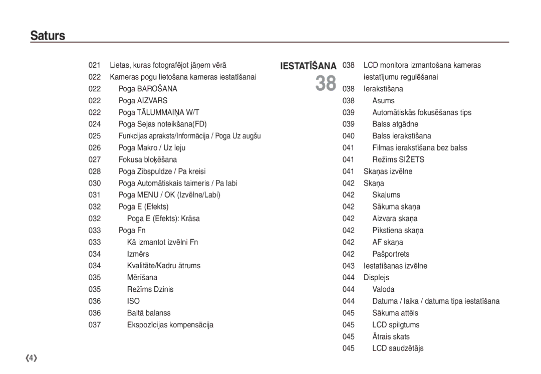 Samsung EC-S1060SBA/RU, EC-S1060BBA/RU manual Iso 