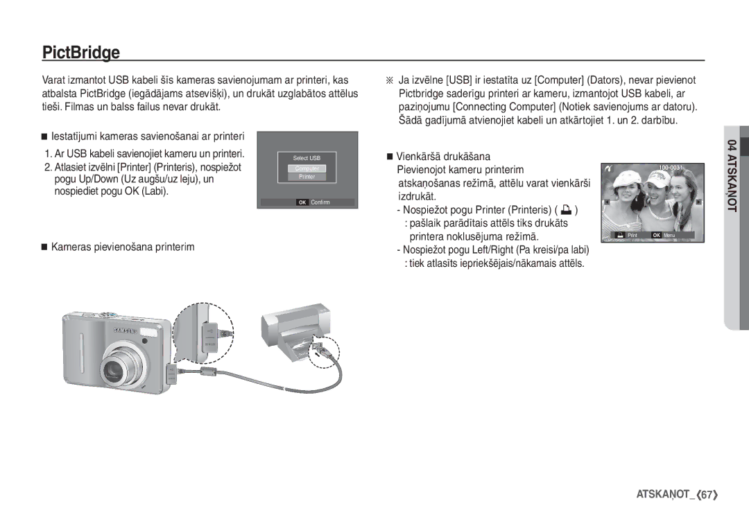 Samsung EC-S1060BBA/RU, EC-S1060SBA/RU manual PictBridge 