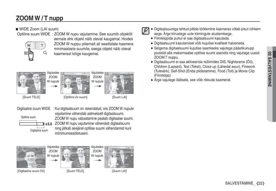 Samsung EC-S1060BBA/RU, EC-S1060SBA/RU manual Zoom 