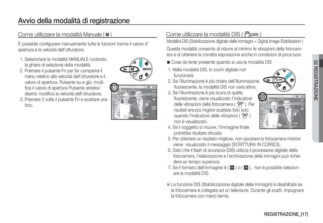 Samsung EC-S1050SDA/DE manual Come utilizzare la modalità Manuale ¸, Come utilizzare la modalità DIS, Non è visualizzato 