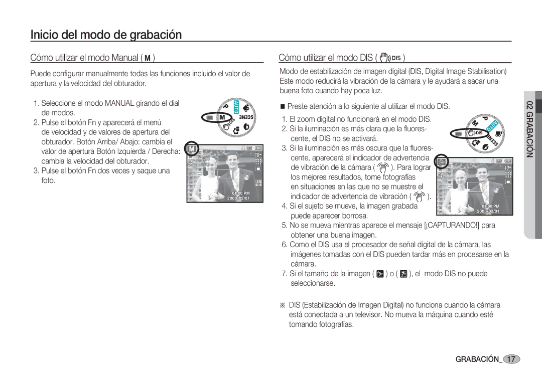 Samsung EC-S1060SBB/E1, EC-S1060BDA/E3 manual Cómo utilizar el modo Manual ¸, Pulse el botón Fn dos veces y saque una foto 