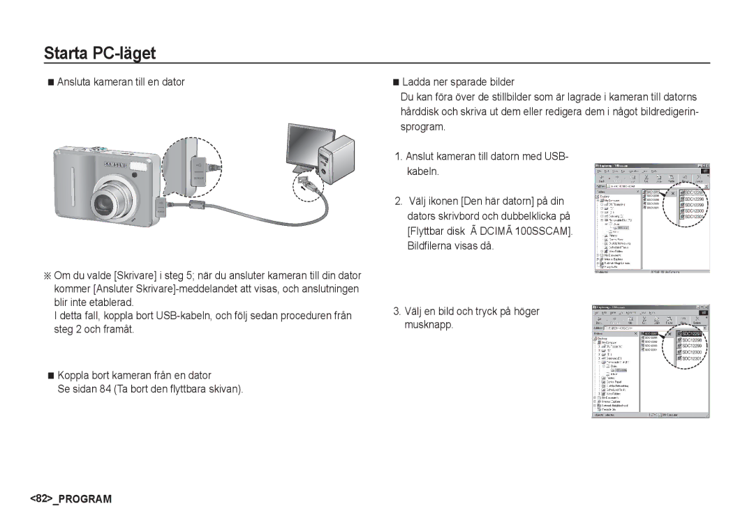 Samsung EC-S1050SDA/DE, EC-S1060BDA/E3, EC-S1060SDA/E3, EC-S1060SBA/E2 manual Välj en bild och tryck på höger musknapp 