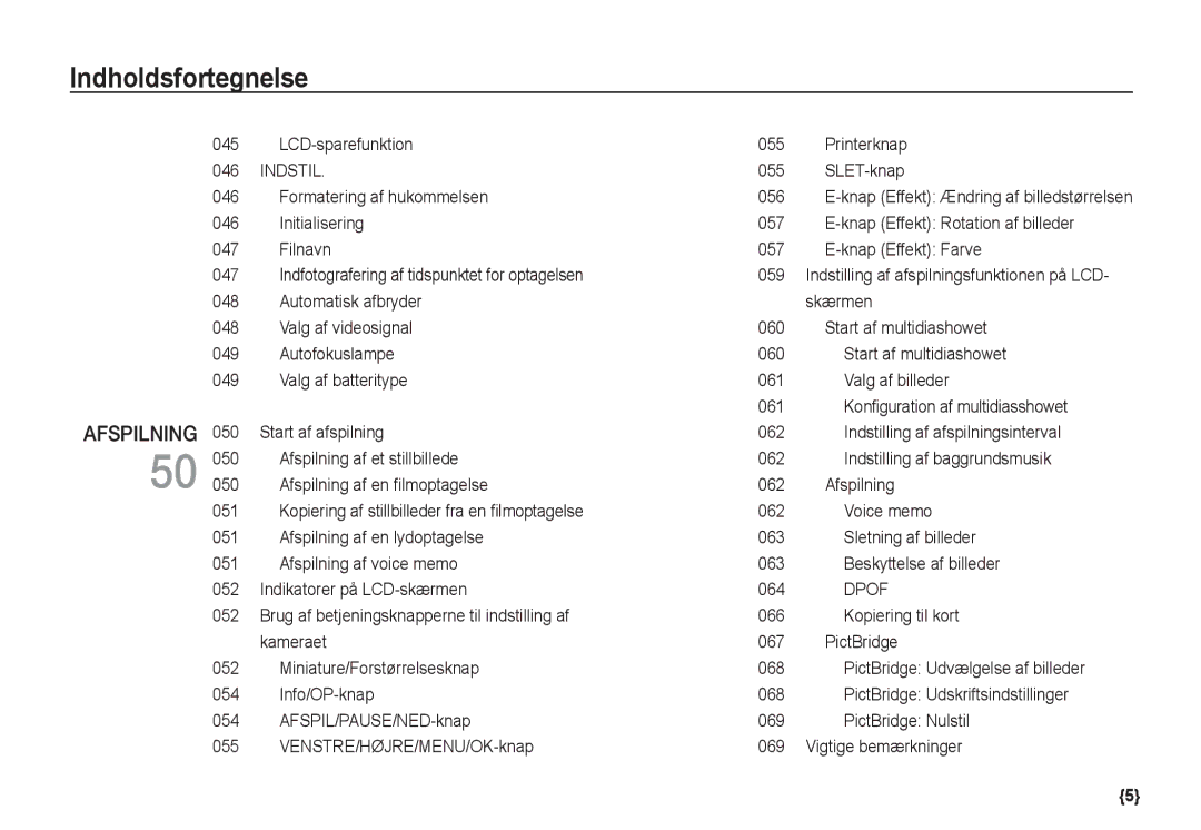 Samsung EC-S1050SDA/DE manual LCD-sparefunktion, Valg af billeder, Indstilling af baggrundsmusik Afspilning Voice memo 