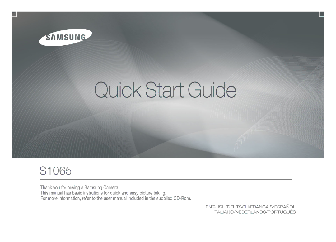 Samsung EC-S1065PBA/FR, EC-S1065SBA/FR manual 