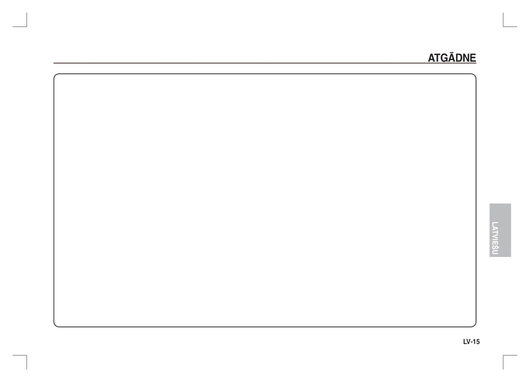 Samsung EC-S1065SBA/FR, EC-S1065PBA/FR manual Atgādne 