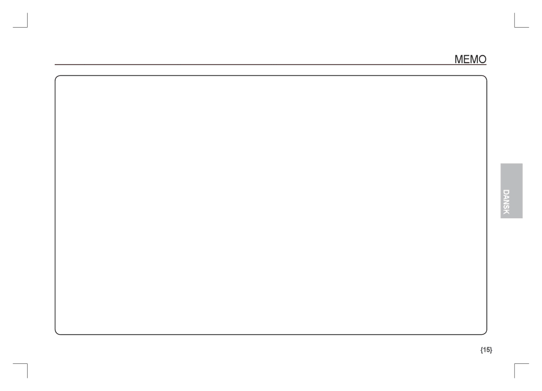 Samsung EC-S1065SBA/FR, EC-S1065PBA/FR manual Memo 