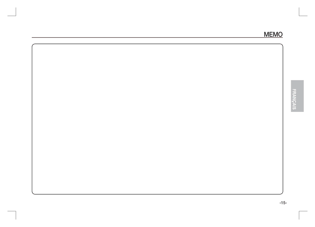 Samsung EC-S1065SBA/FR, EC-S1065PBA/FR manual Memo 