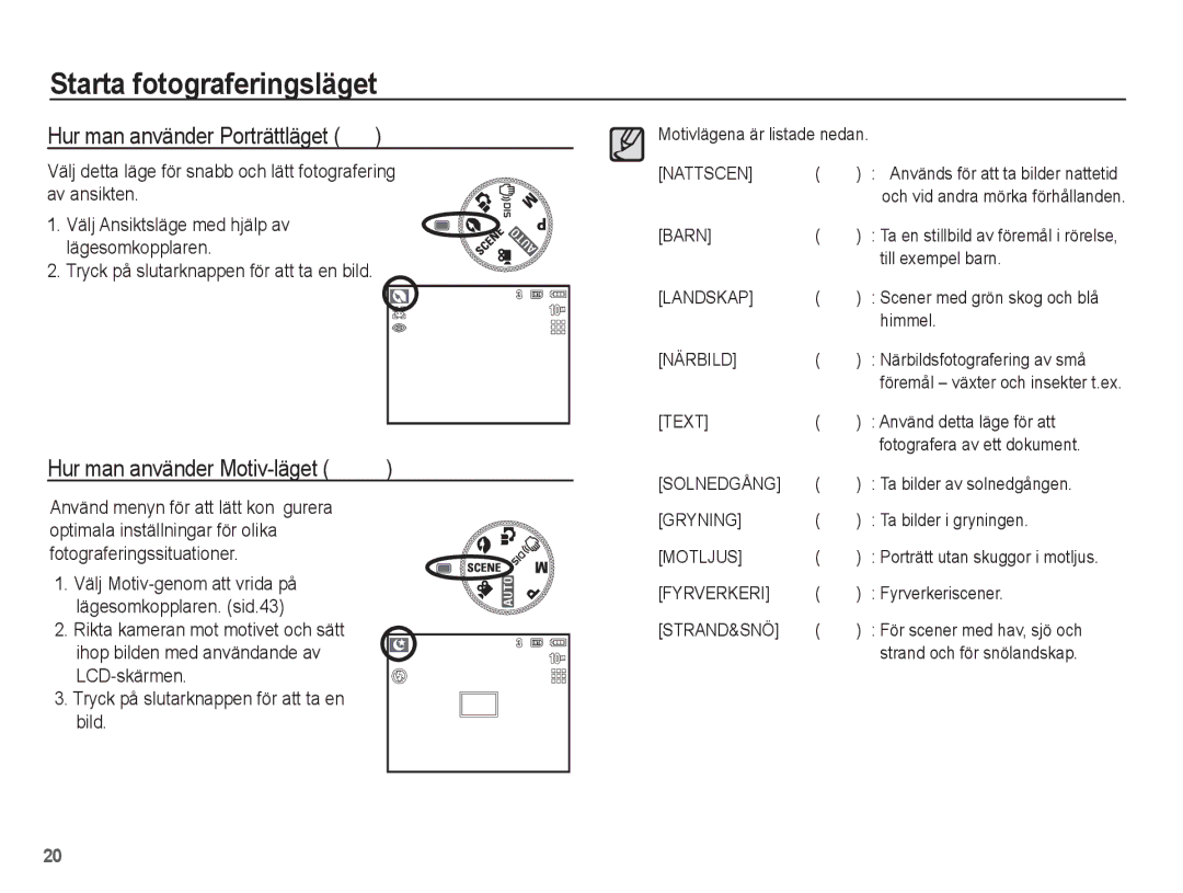 Samsung EC-S1070WBA/E2, EC-S1070BBA/E2, EC-S1070SBA/E2, EC-S1070PBA/E2 manual Hur man använder Porträttläget 