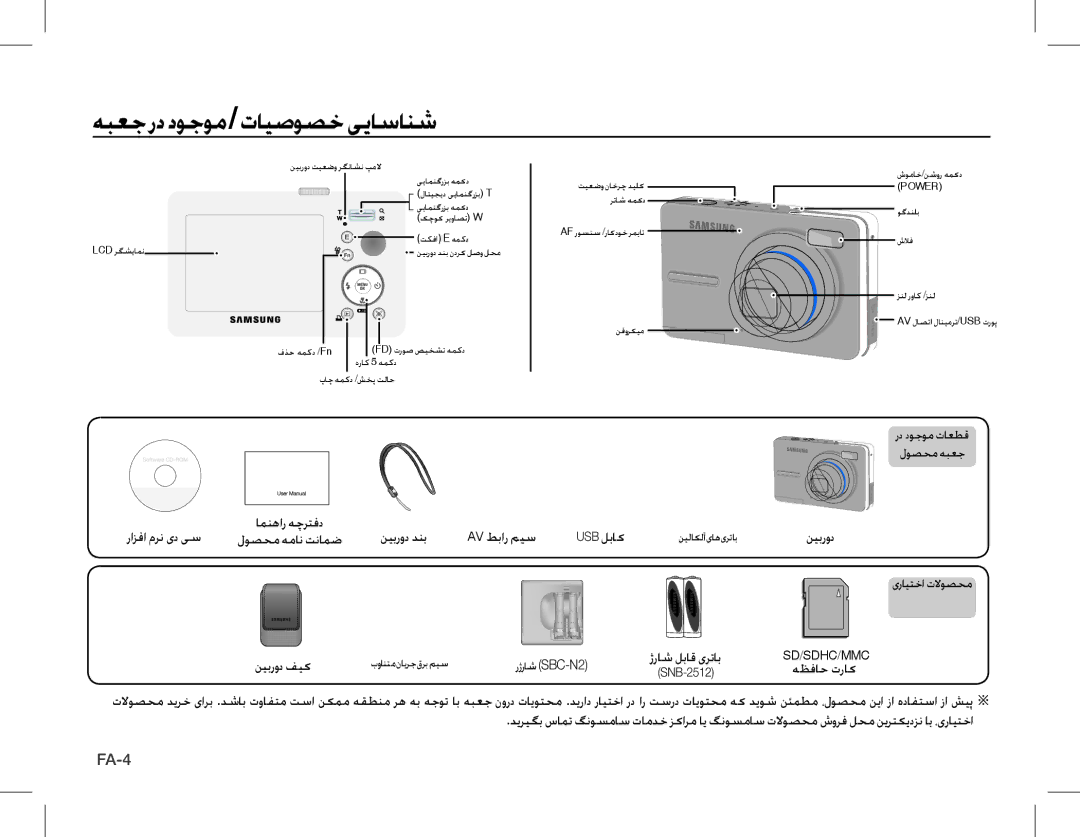 Samsung EC-S1070SBE/ZA, EC-S1070BBA/FR, EC-S1070SBA/FR manual رازفا مرن ید یس, نیبرود دنب Av طبار میس, نيبرود فیک, هظفاح تراک 