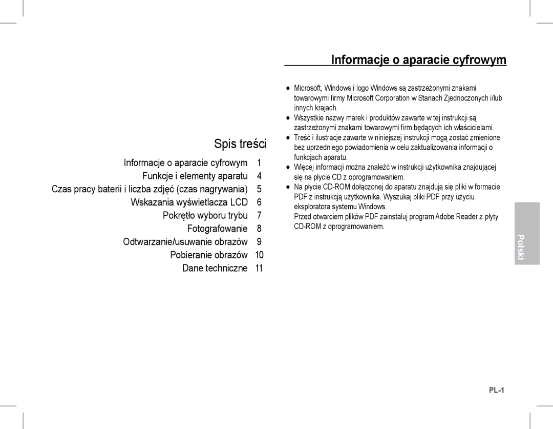 Samsung EC-S1070SBA/RU, EC-S1070BBA/FR Informacje o aparacie cyfrowym, Czas pracy baterii i liczba zdjęć czas nagrywania 