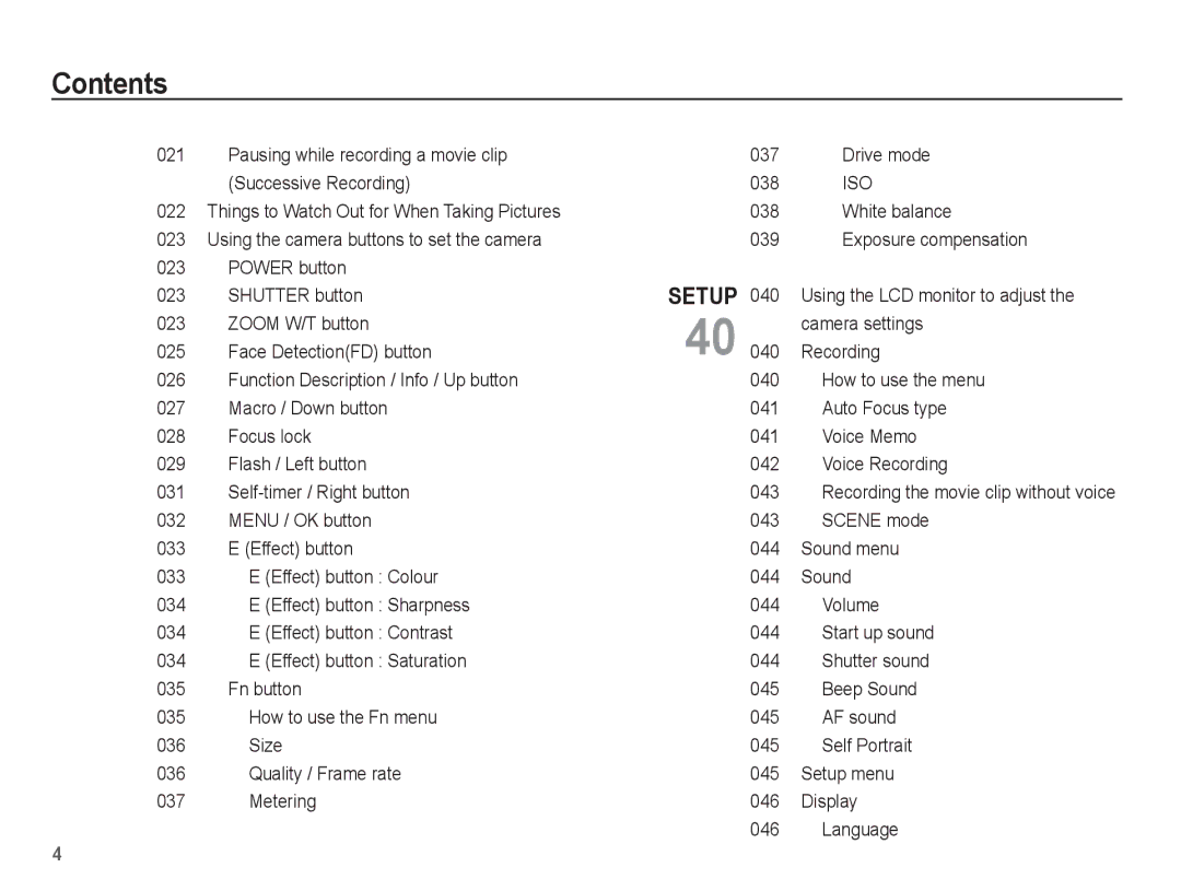 Samsung EC-S1070SBA/IT Power button, Shutter button, Zoom W/T button Camera settings, Face DetectionFD button Recording 