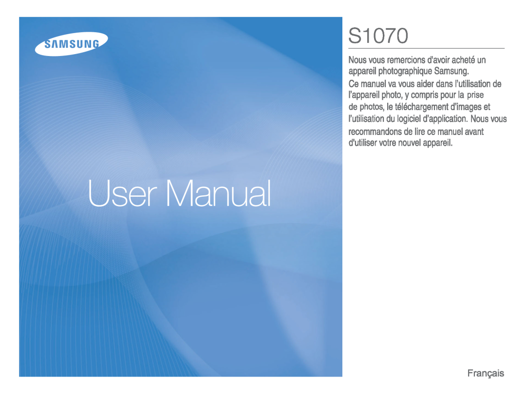 Samsung EC-S1070SBA/FR, EC-S1070BBA/FR, EC-S1070WBA/FR, EC-S1070PBA/FR manual 