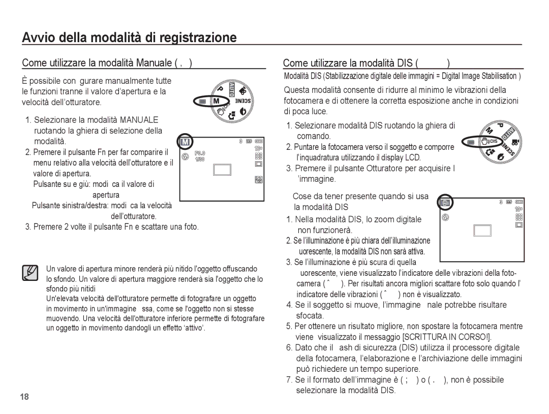 Samsung EC-S1070WBA/IT Come utilizzare la modalità Manuale ¸, Valore di apertura, Se l’illuminazione è più scura di quella 