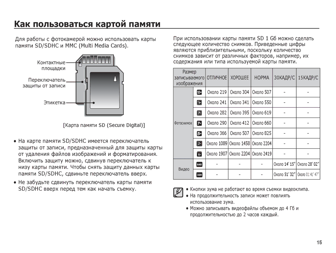 Samsung EC-S1070PBA/RU manual ȦȊȓȧȦȚșȧ ȗȘȐȉȓȐȏȐȚȍȓȤȕȣȔȐ, ȗȖșȒȖȓȤȒț ȒȖȓȐȟȍșȚȊȖ, ǱȈȘȚȈ ȗȈȔȧȚȐ SD Secure Digital, ǸȈȏȔȍȘ 