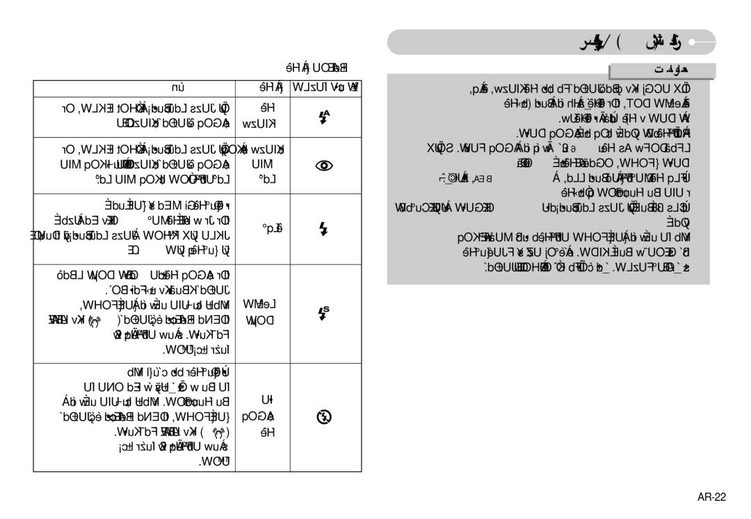 Samsung EC-S600ZBBA/GB, EC-S500ZBBA/FR, EC-S600ZSBB/FR, EC-S600ZBBB/FR, EC-S600ZBBA/DE manual «∞Hö‘ ¸, ≈¥Iu·, ¢AGOq, AR-22 