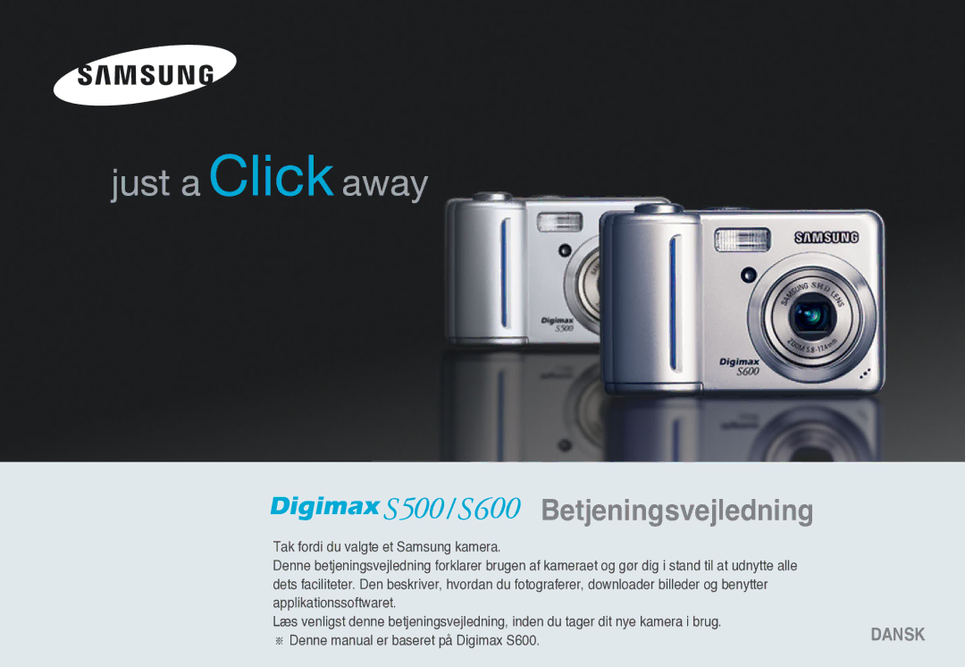 Samsung EC-S500ZPBA/E2, EC-S600ZBBA/DE manual Betjeningsvejledning 