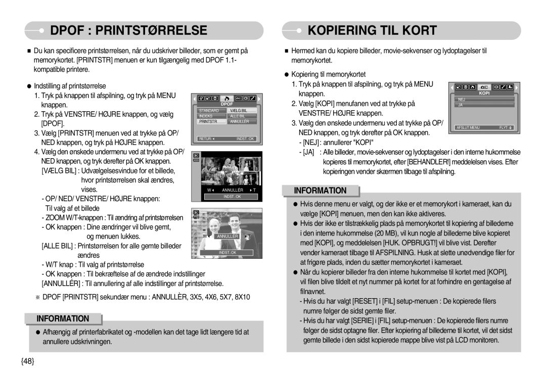 Samsung EC-S500ZPBA/E2, EC-S600ZBBA/DE manual Dpof Printstørrelse 