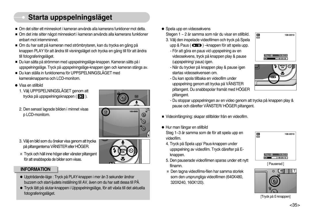 Samsung EC-S600ZBBA/DE, EC-S500ZPBA/E2 manual Starta uppspelningsläget 