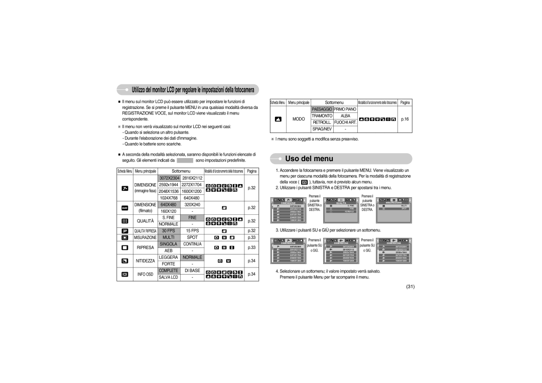 Samsung EC-S700ZBBB/E1, EC-S700ZBBA/E1 manual Uso del menu 